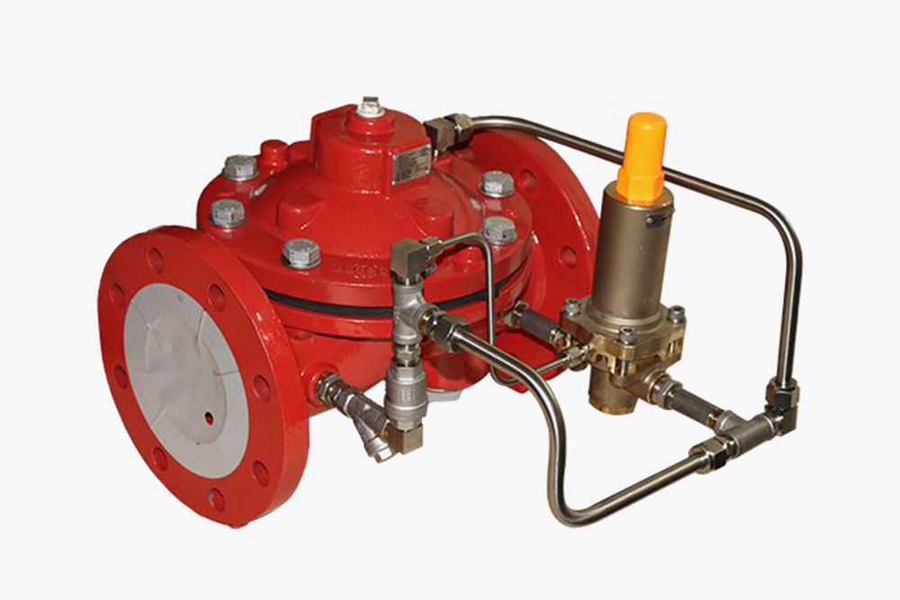 Vertical turbine deluge valve